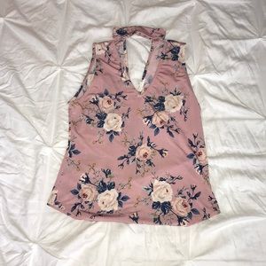 Pink halter top